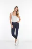 Plus Size Denim Crop Pants with Pockets & Strap Hem Vents sold by SlimSation