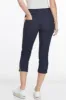 Plus Size Denim Crop Pants with Pockets & Strap Hem Vents sold by SlimSation