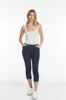 Plus Size Denim Crop Pants with Pockets & Strap Hem Vents sold by SlimSation