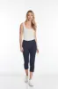Plus Size Denim Crop Pants with Pockets & Strap Hem Vents sold by SlimSation