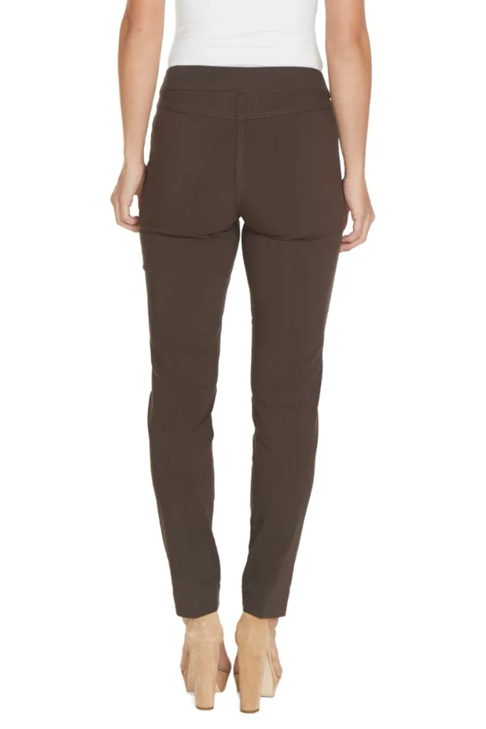 Pull-On Narrow Leg Pant - Chocolate sold by SlimSation product image thumbnail 3