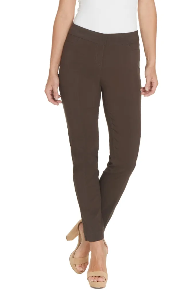 Pull-On Narrow Leg Pant - Chocolate sold by SlimSation product image thumbnail 2