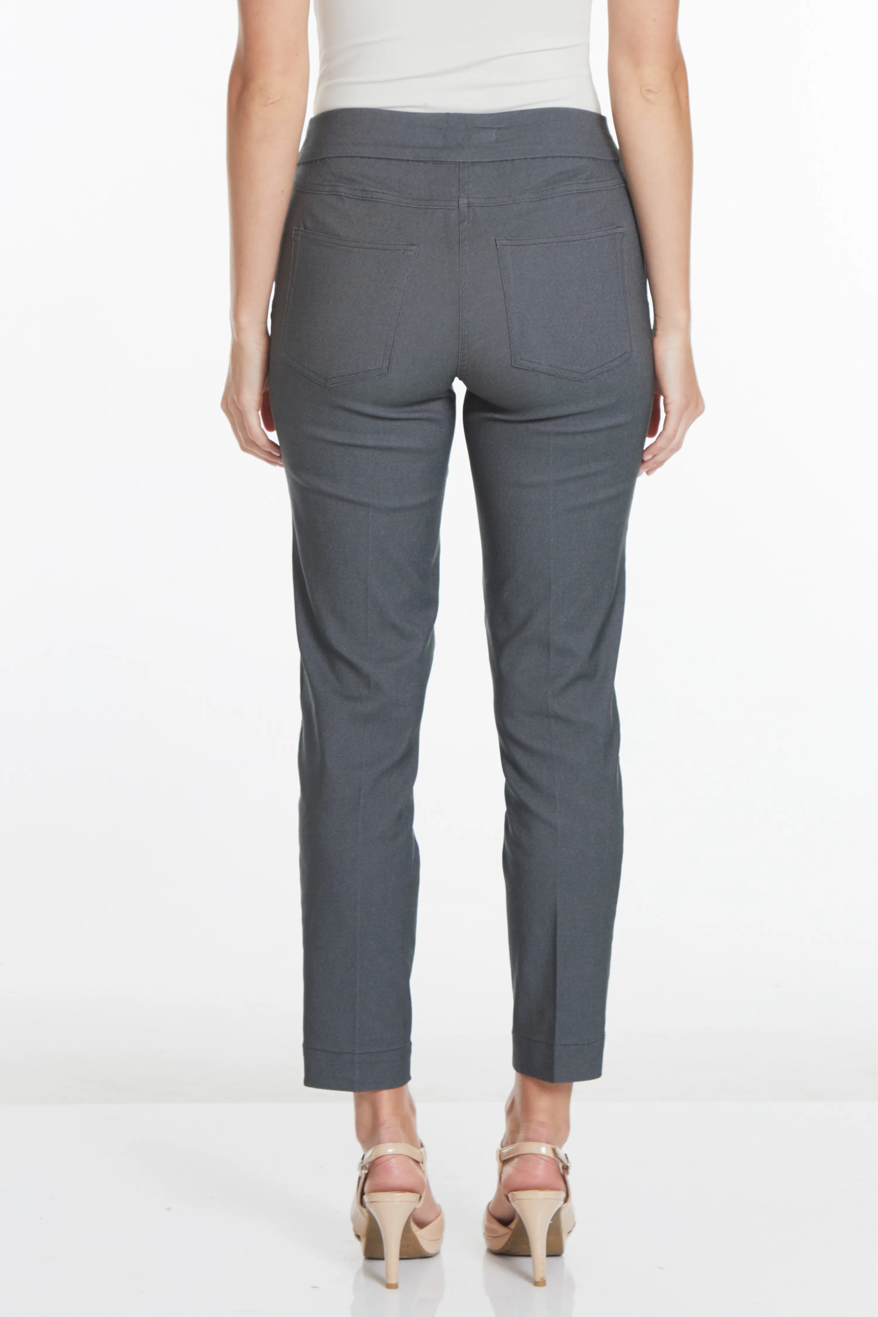 Pull-On Charcoal Ankle Pant sold by SlimSation product image thumbnail 2