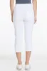 White Crop Pants with Pockets and Strap Hem Vents sold by SlimSation