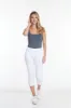 White Crop Pants with Pockets and Strap Hem Vents sold by SlimSation