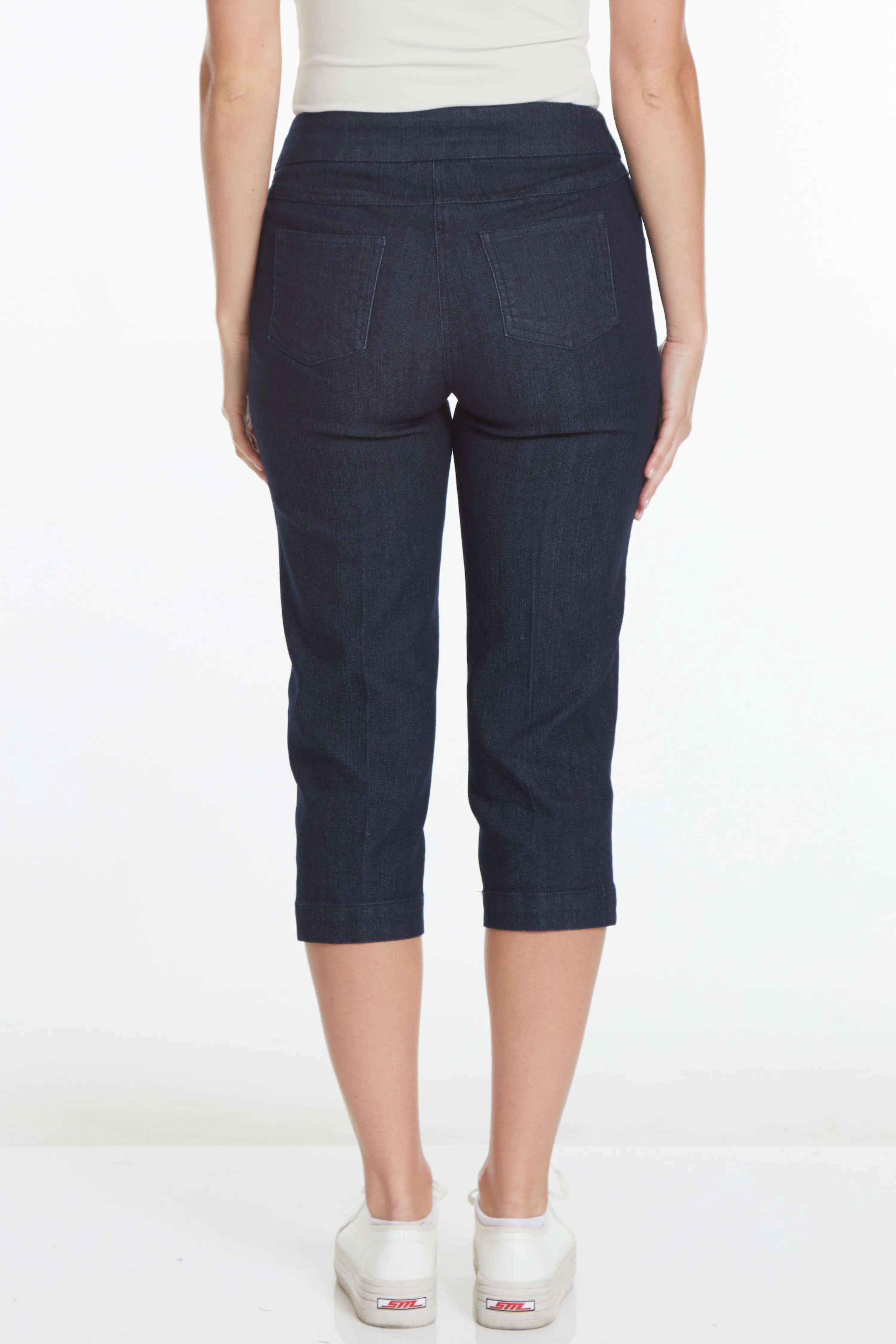 Pull On Denim Capri Pant With Pockets sold by SlimSation product image thumbnail 2