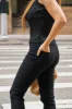 Pull-On Black Ankle Dress Pants with Pockets sold by SlimSation