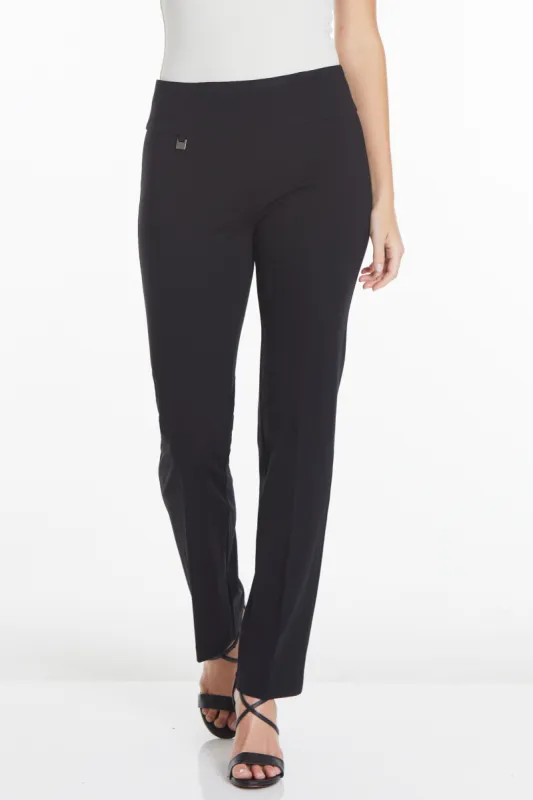 Wide Band Pull On Solid EASE-Y-Fit Knit Relaxed Pant - Black sold by SlimSation