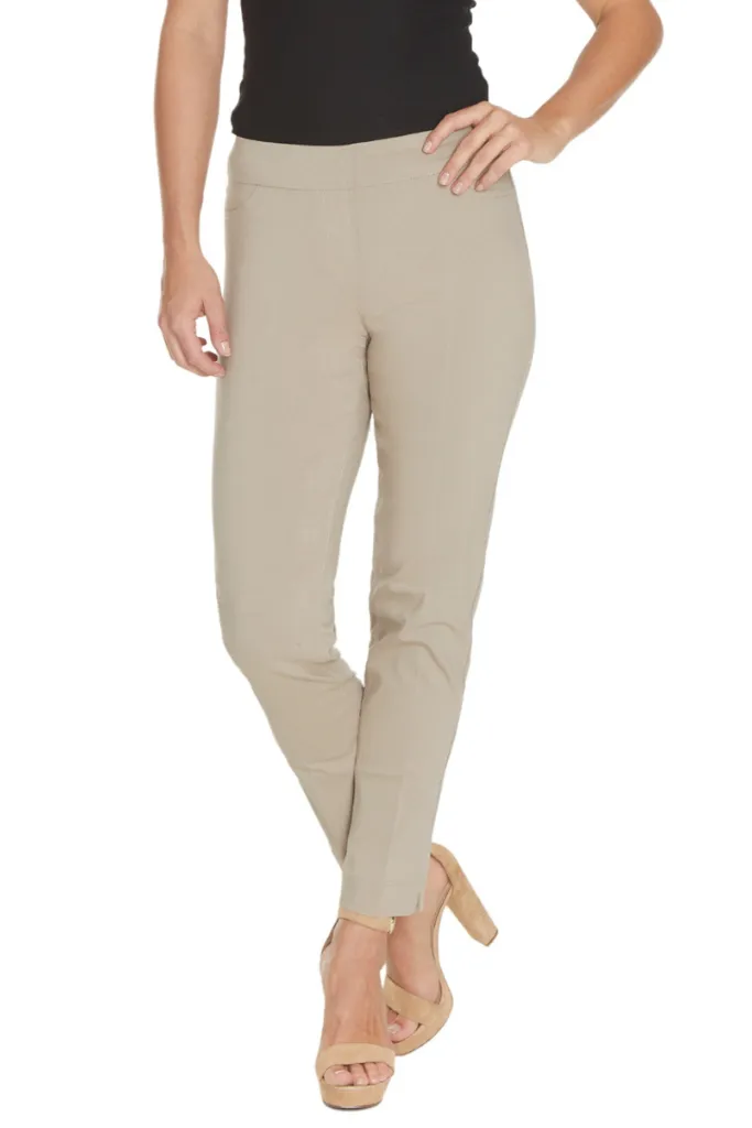 Plus Size Pull On Trouser Pants - Stone sold by SlimSation product image thumbnail 2