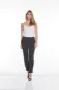 Wide Band Elastic Waist Ankle Pants - Intense Gray sold by SlimSation