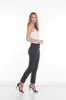 Wide Band Elastic Waist Ankle Pants - Intense Gray sold by SlimSation