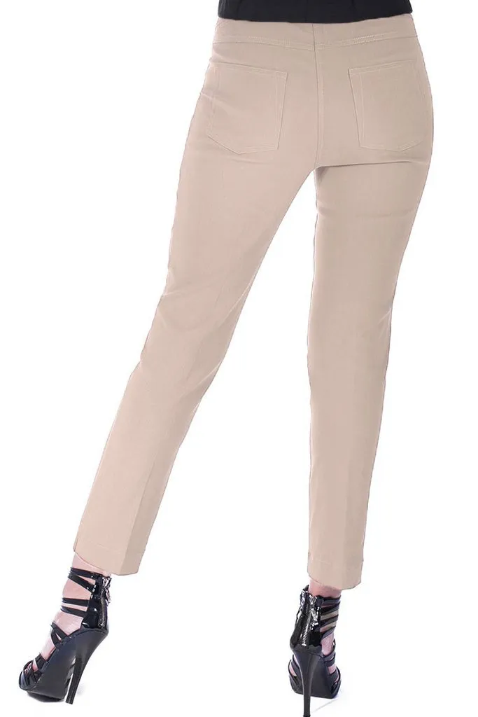 Petite Pull On Ankle Pants - Stone sold by SlimSation product image thumbnail 3