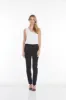 Wide Band Elastic Waist Ankle Pants - Black sold by SlimSation