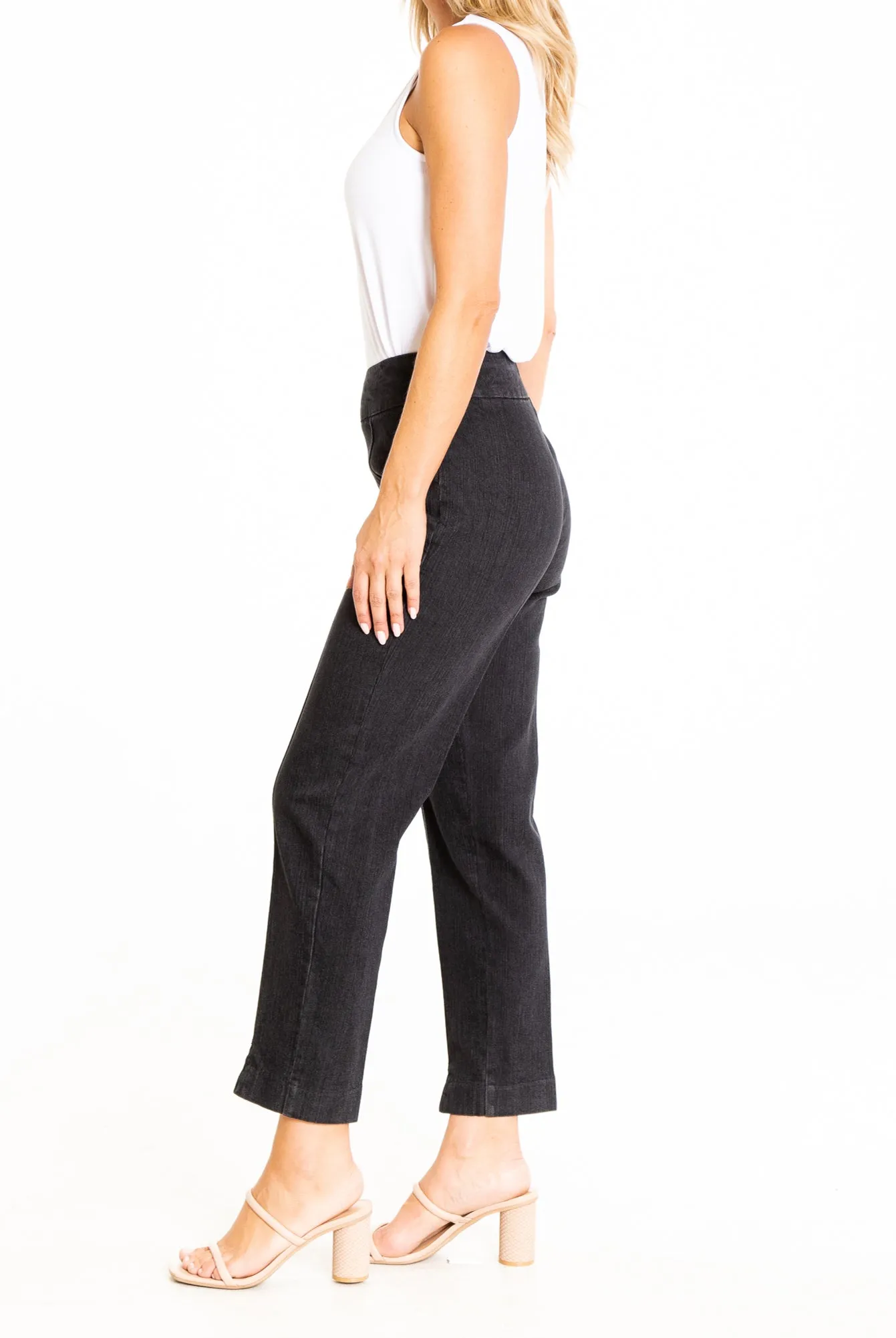 Thin Her Black Denim Ankle Pants sold by SlimSation product image thumbnail 4