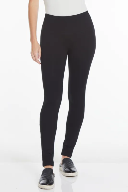 Plus Size Wide Band Pull-On Ankle Legging - Black sold by SlimSation