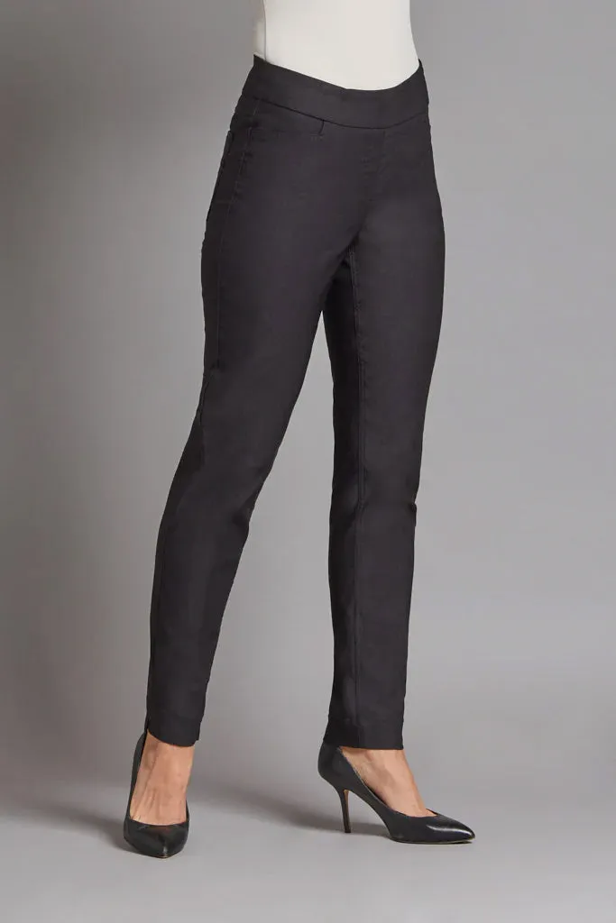 Plus Size Solid Fine Line Twill Ankle Pant - Black sold by SlimSation product image thumbnail 5