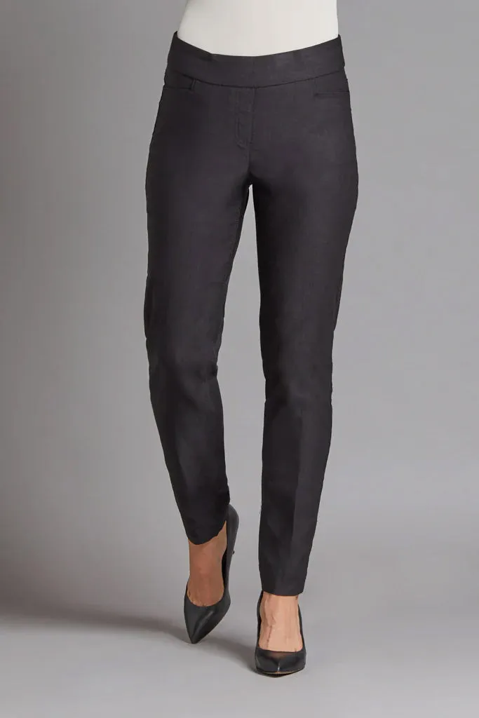 Plus Size Solid Fine Line Twill Ankle Pant - Black sold by SlimSation product image thumbnail 4