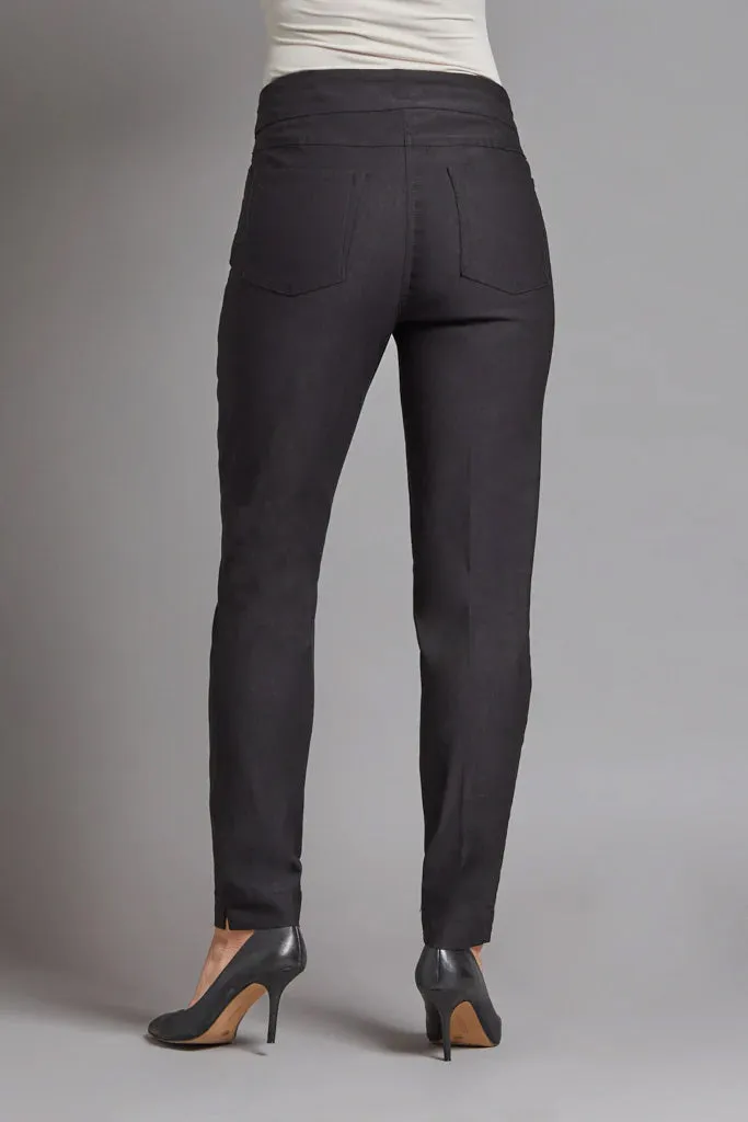 Plus Size Solid Fine Line Twill Ankle Pant - Black sold by SlimSation product image thumbnail 3