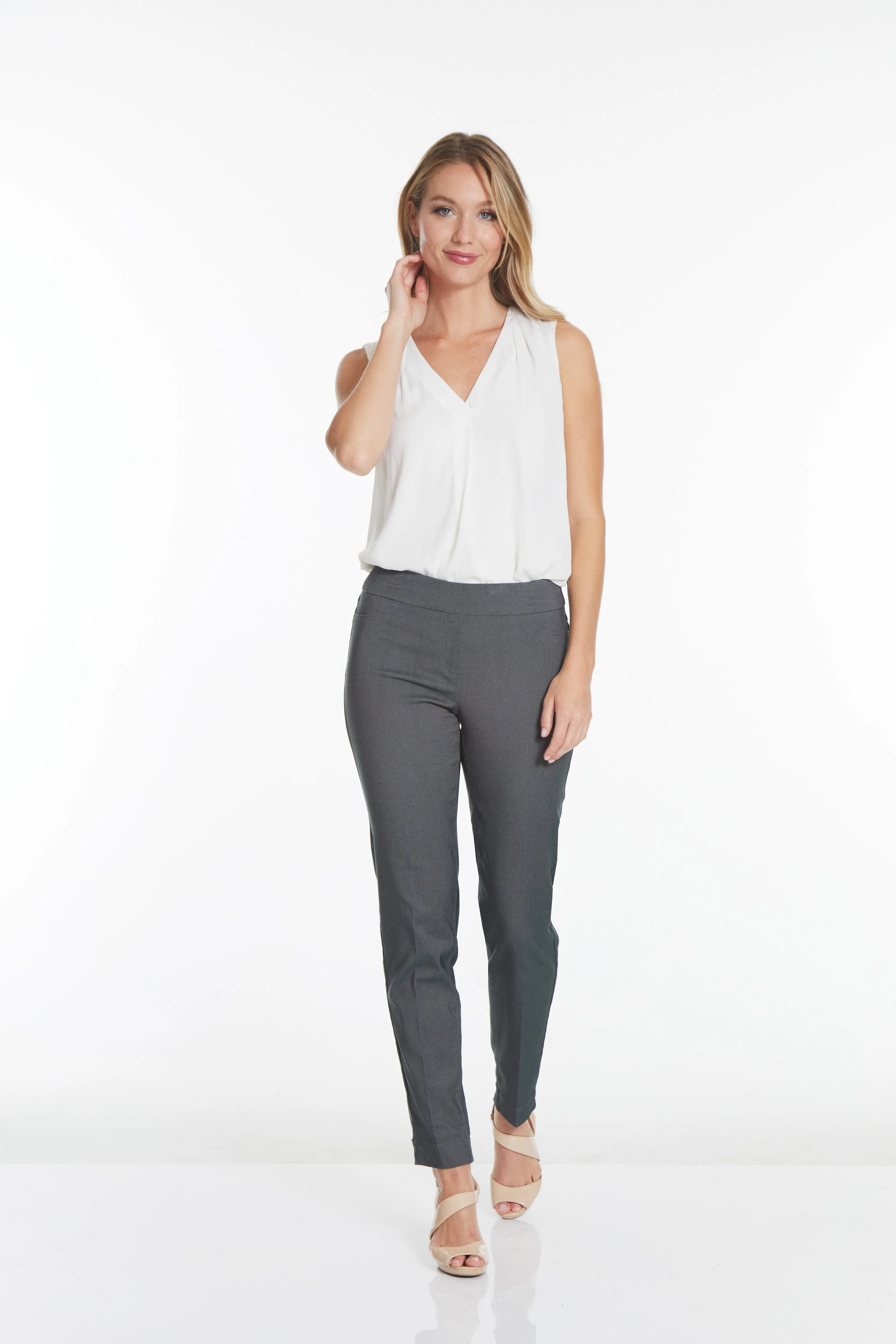 Pull-On Narrow Leg Pant - Charcoal sold by SlimSation product image thumbnail 5