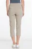 Petite Crop Pant With Real Pockets & Strap Hem Vents - Stone sold by SlimSation