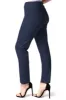 Plus Size Elastic Waist Pull On Pants - Midnight Blue sold by SlimSation