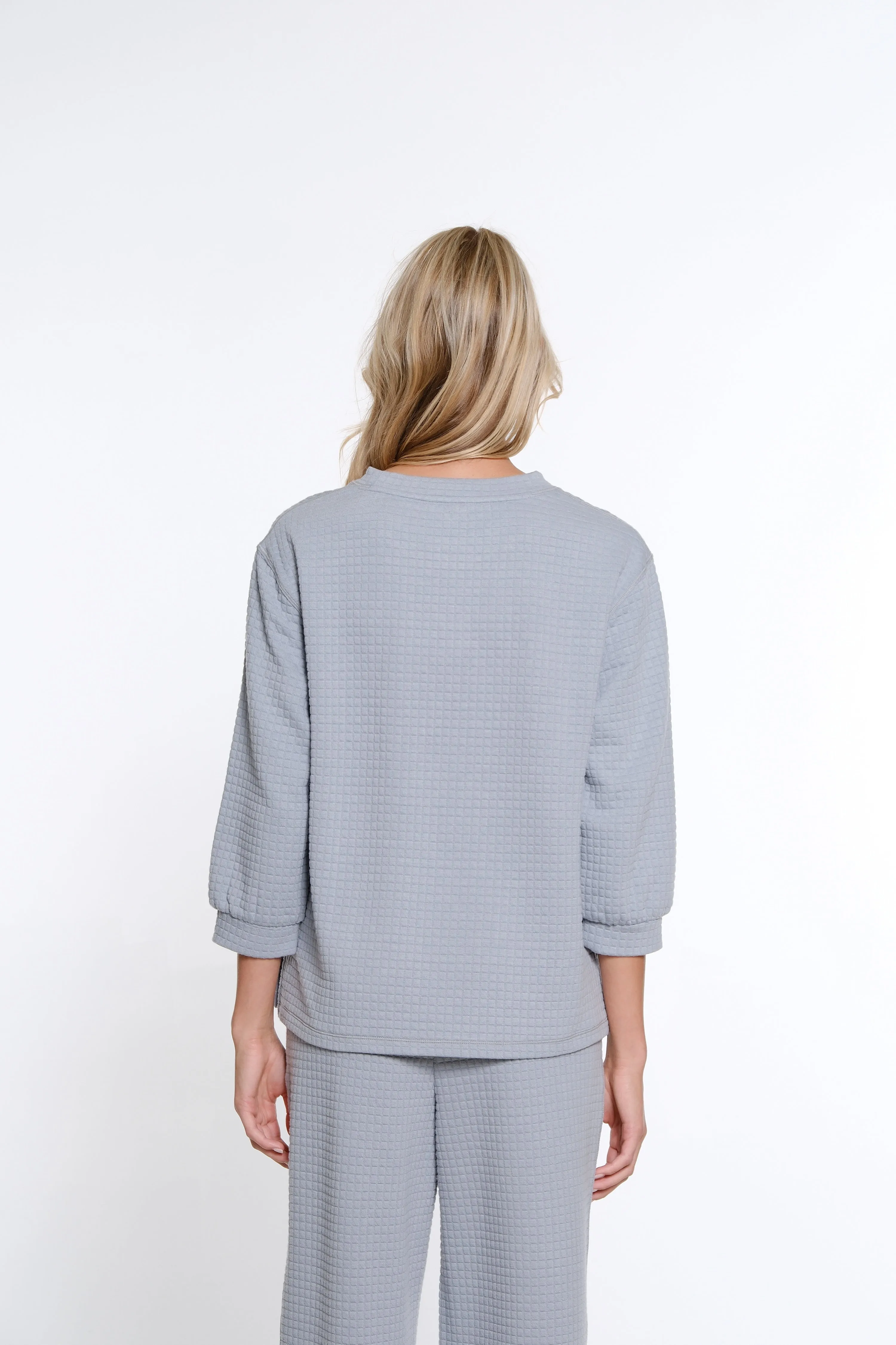 Jacquard Knit Top - Women's - Sky Grey sold by SlimSation product image thumbnail 2