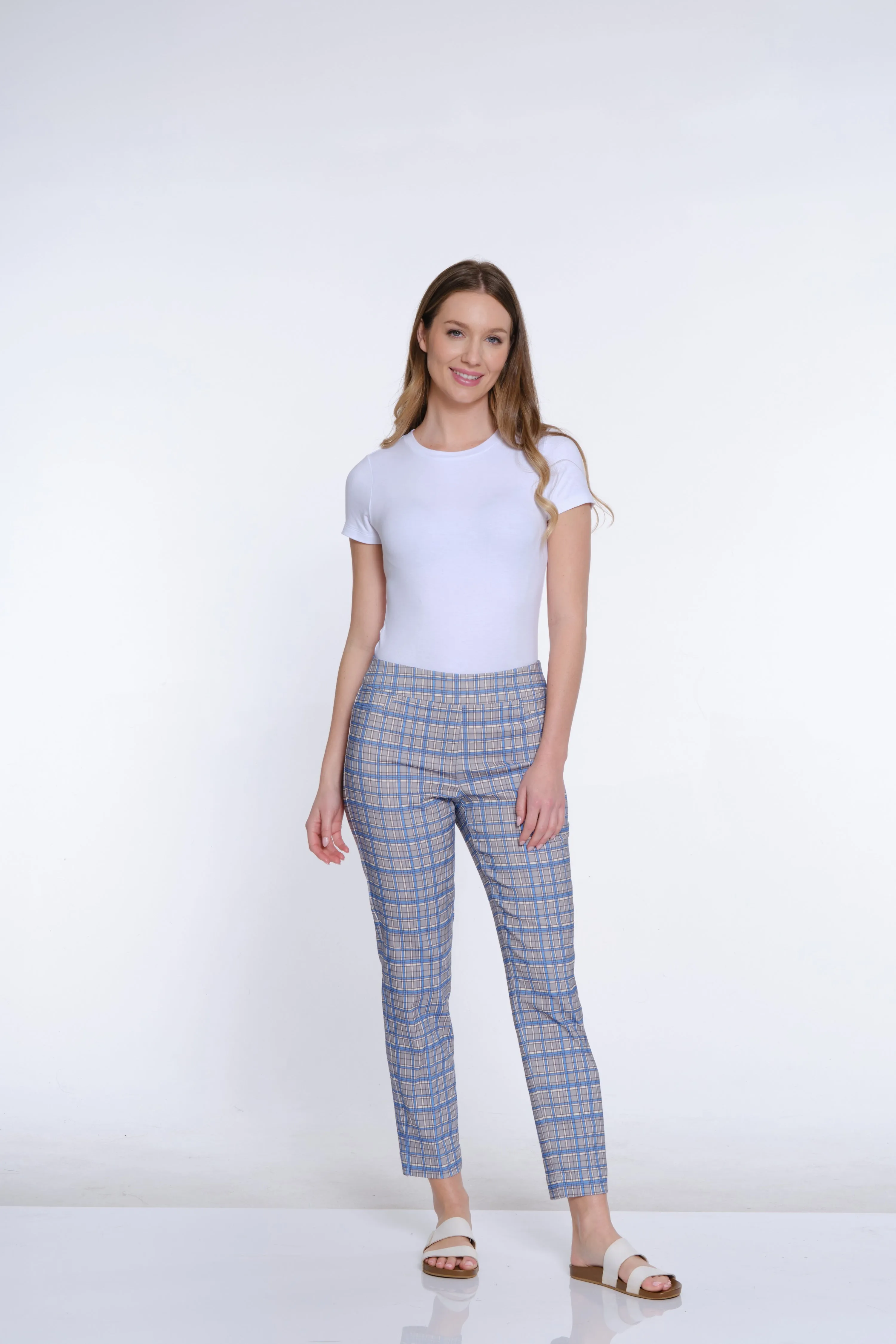 Plus Print Ankle Pant - Plaid Multi sold by SlimSation product image thumbnail 4