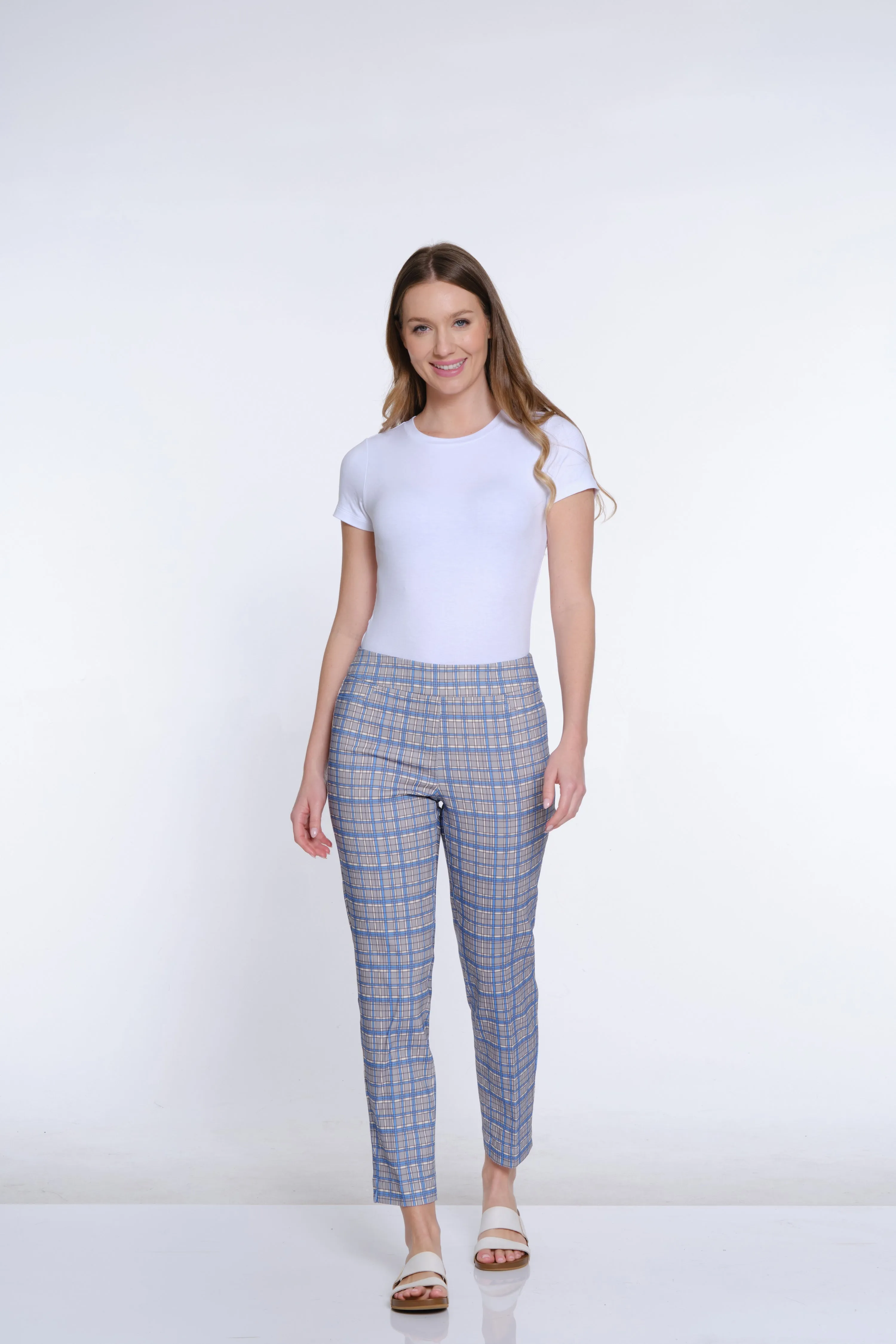 Plus Print Ankle Pant - Plaid Multi sold by SlimSation product image thumbnail 2