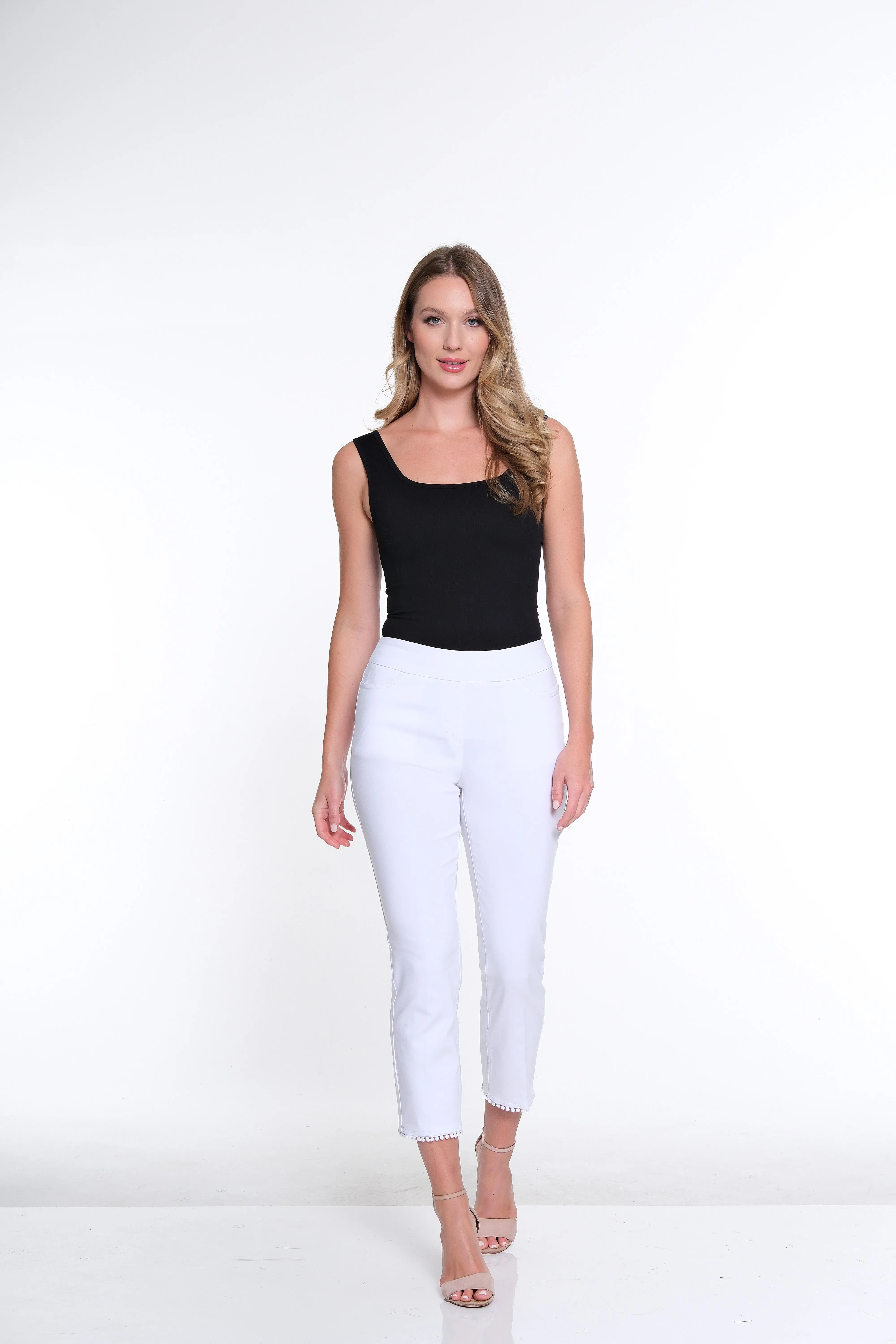 Denim Crop Pant- White sold by SlimSation product image thumbnail 2