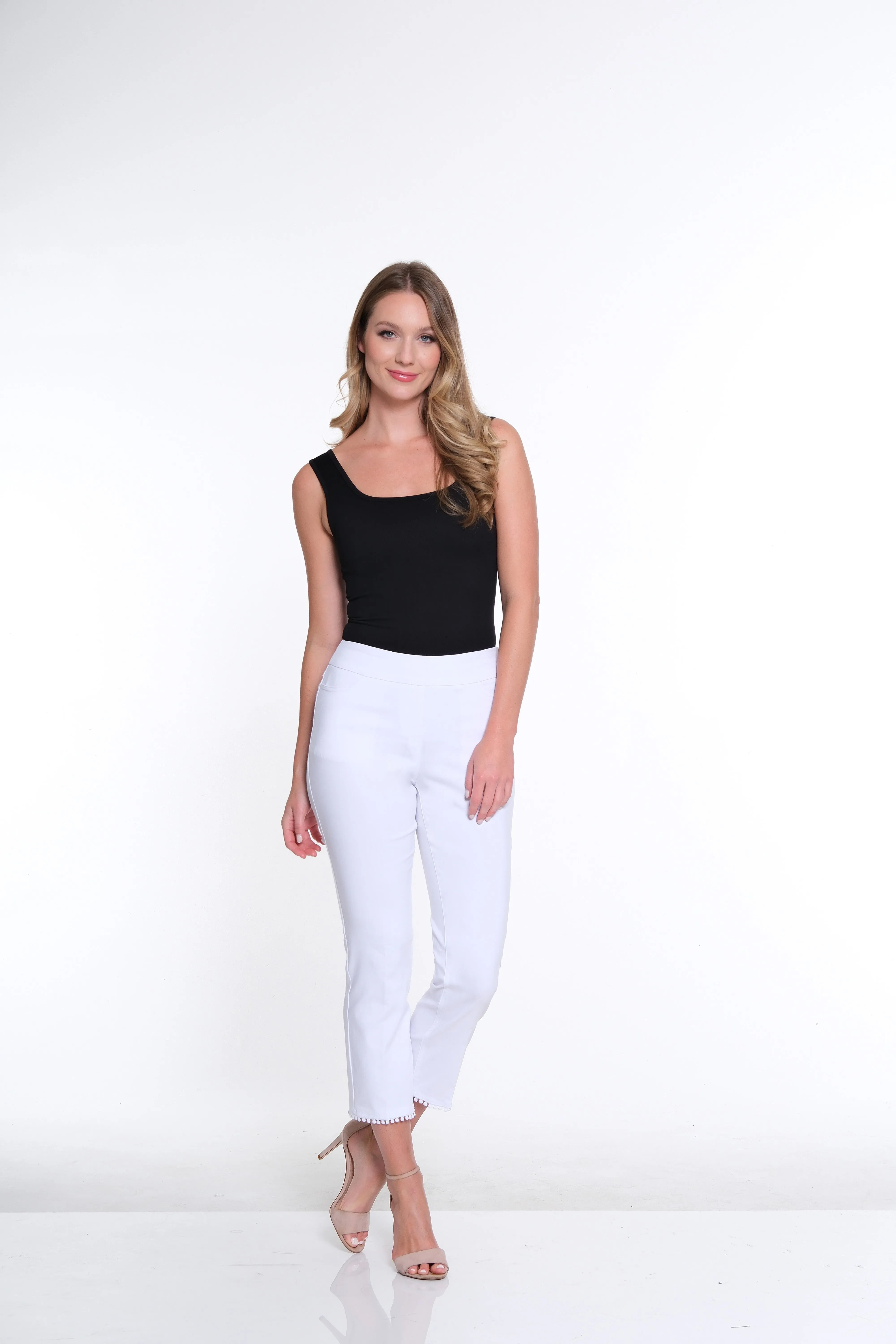 Denim Crop Pant- White sold by SlimSation product image thumbnail 3
