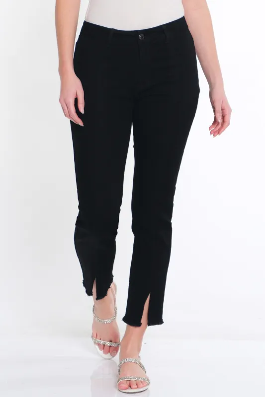 Center Seamed Denim Ankle Jean - Black Denim sold by SlimSation