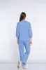 Jacquard Knit Ankle Pant - Cornflower sold by SlimSation