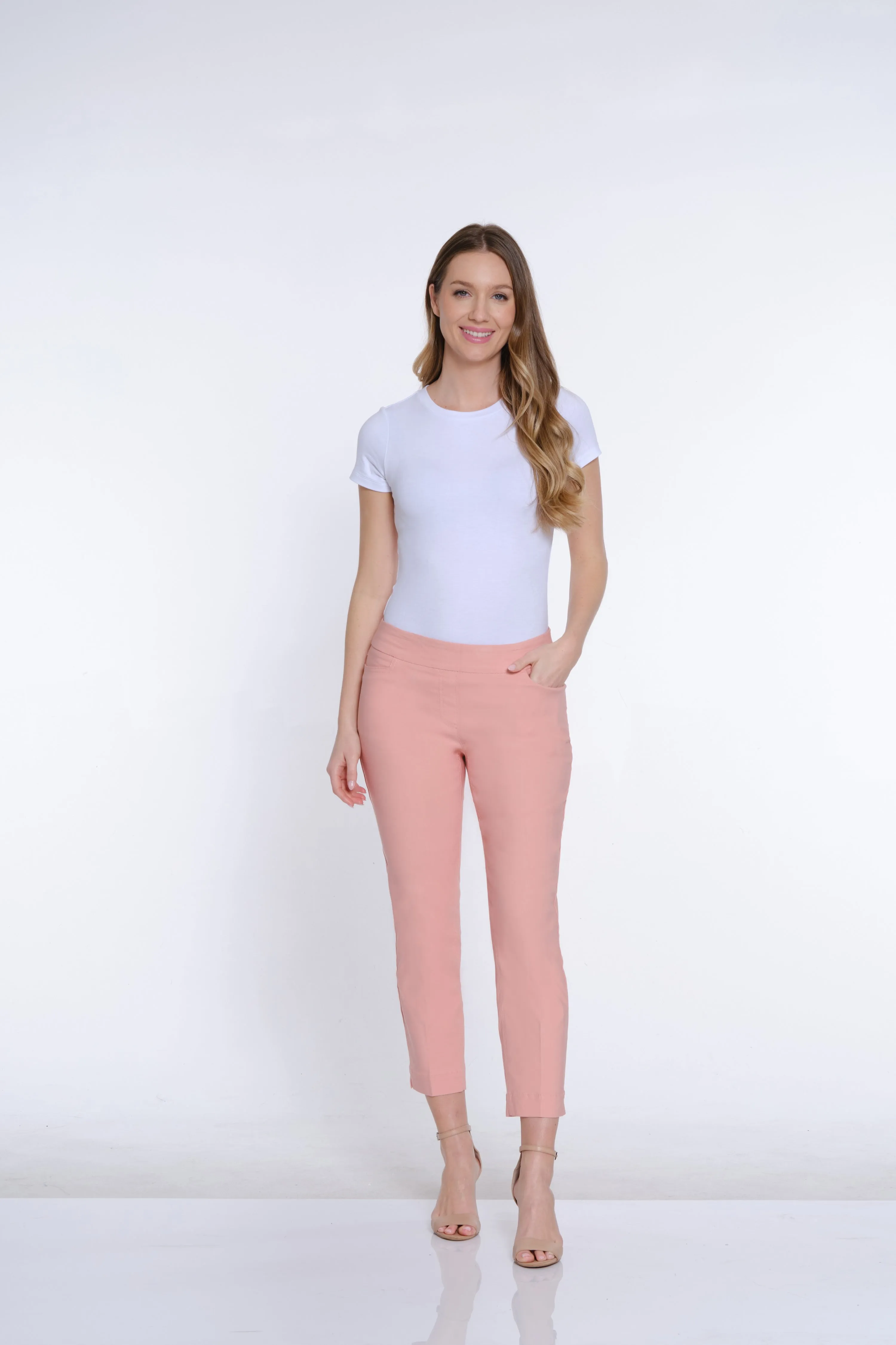Pull-On Crop Pant With Real Front & Back Pockets - Blush sold by SlimSation product image thumbnail 4