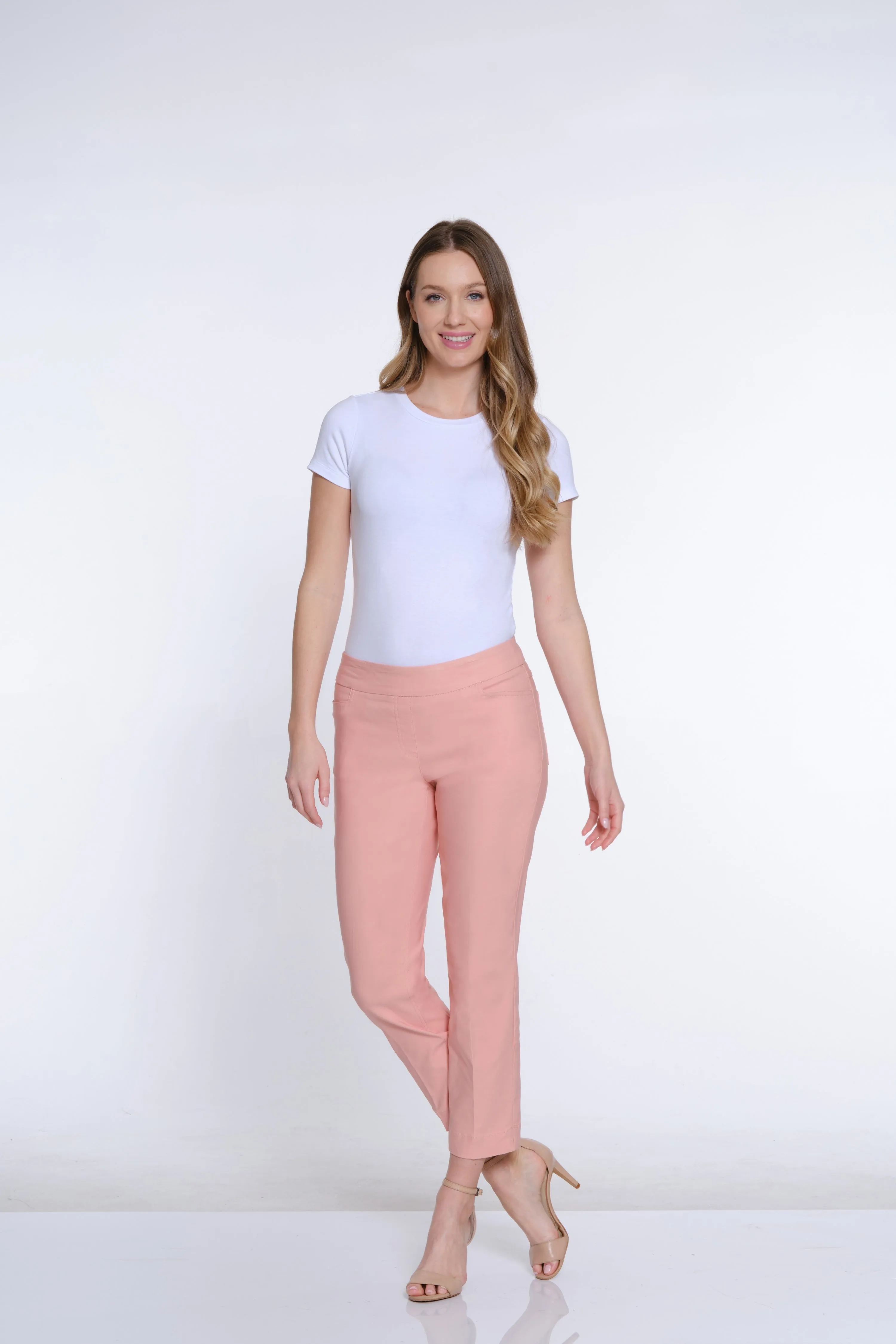 Pull-On Crop Pant With Real Front & Back Pockets - Blush sold by SlimSation product image thumbnail 2