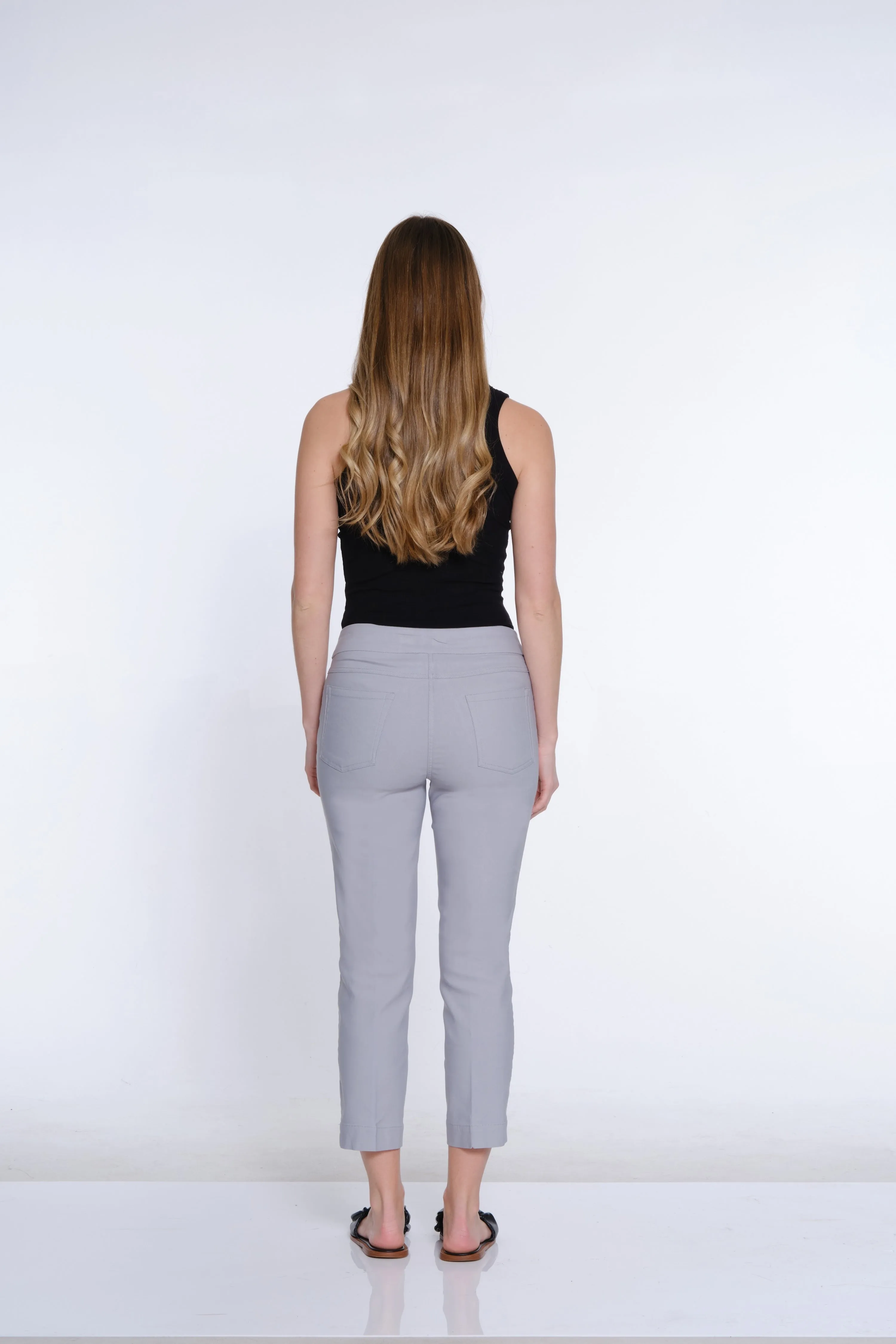 Pull-On Crop Pant With Real Front & Back Pockets - Sky Grey sold by SlimSation product image thumbnail 3