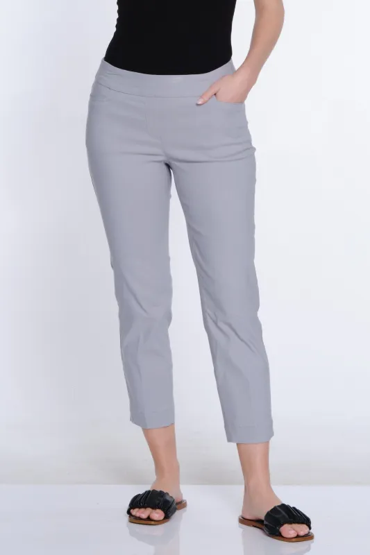 Pull-On Crop Pant With Real Front & Back Pockets - Sky Grey sold by SlimSation