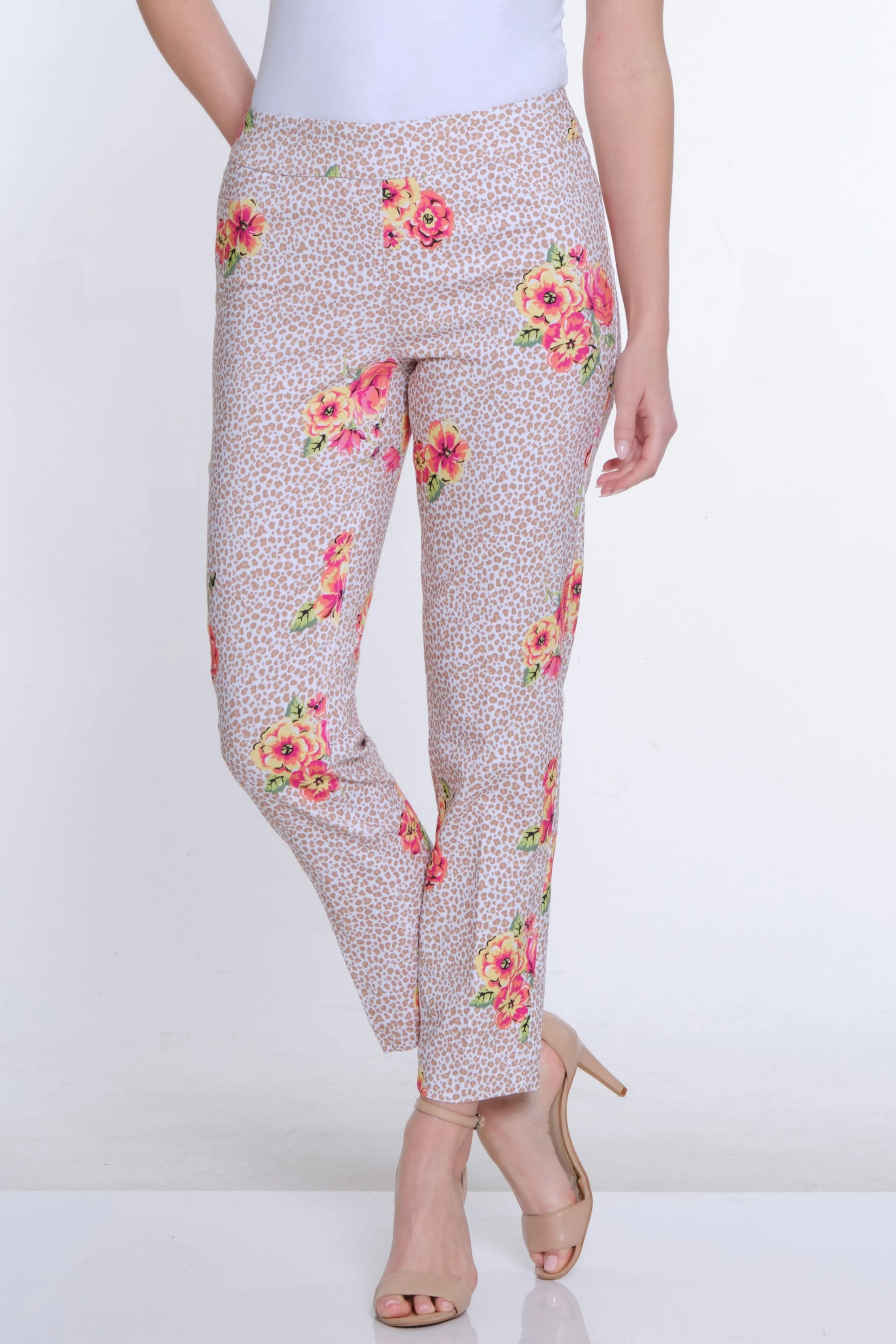 Print Ankle Pant - Floral Multi sold by SlimSation