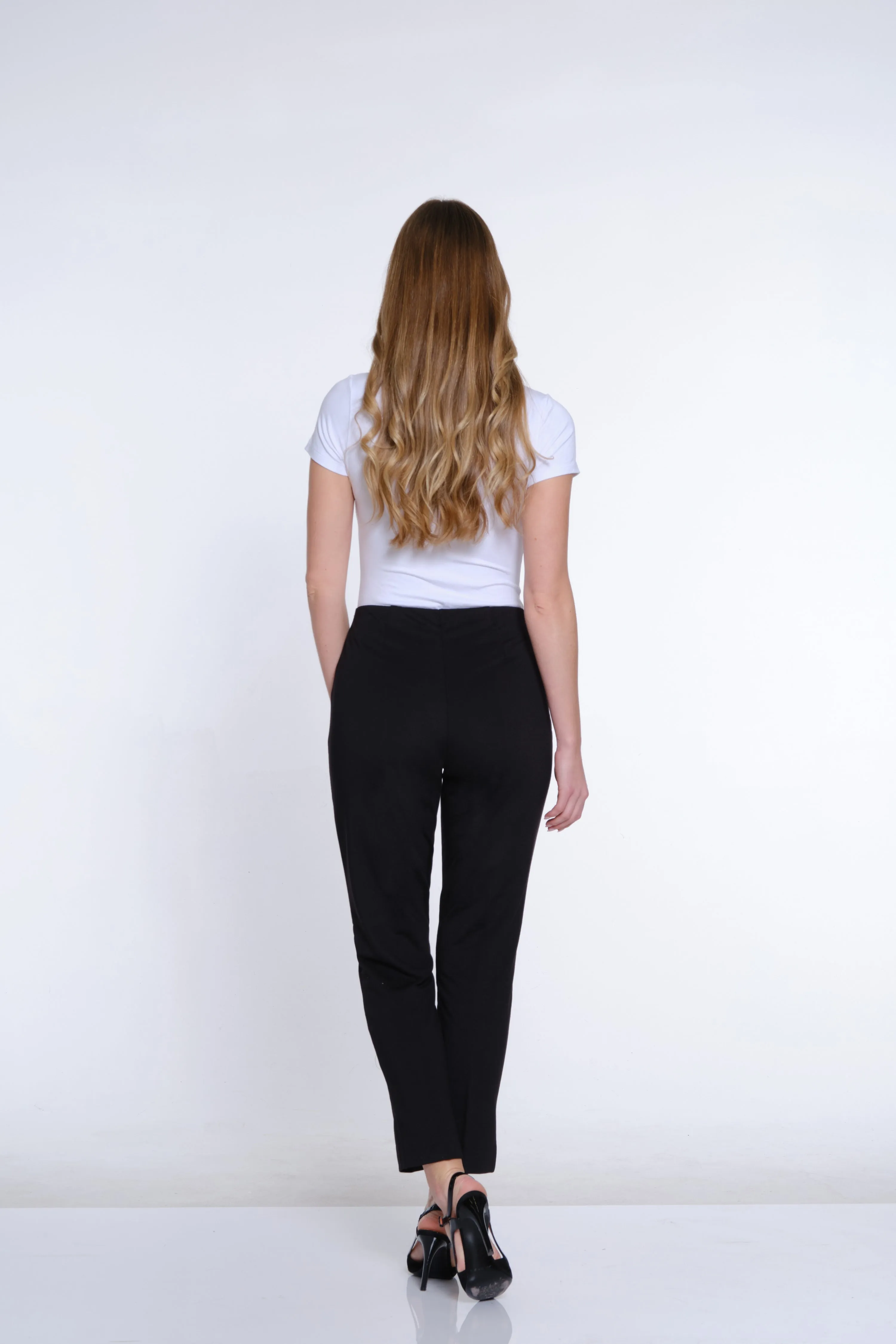 Terry Knit Ankle Pant - Black sold by SlimSation product image thumbnail 3