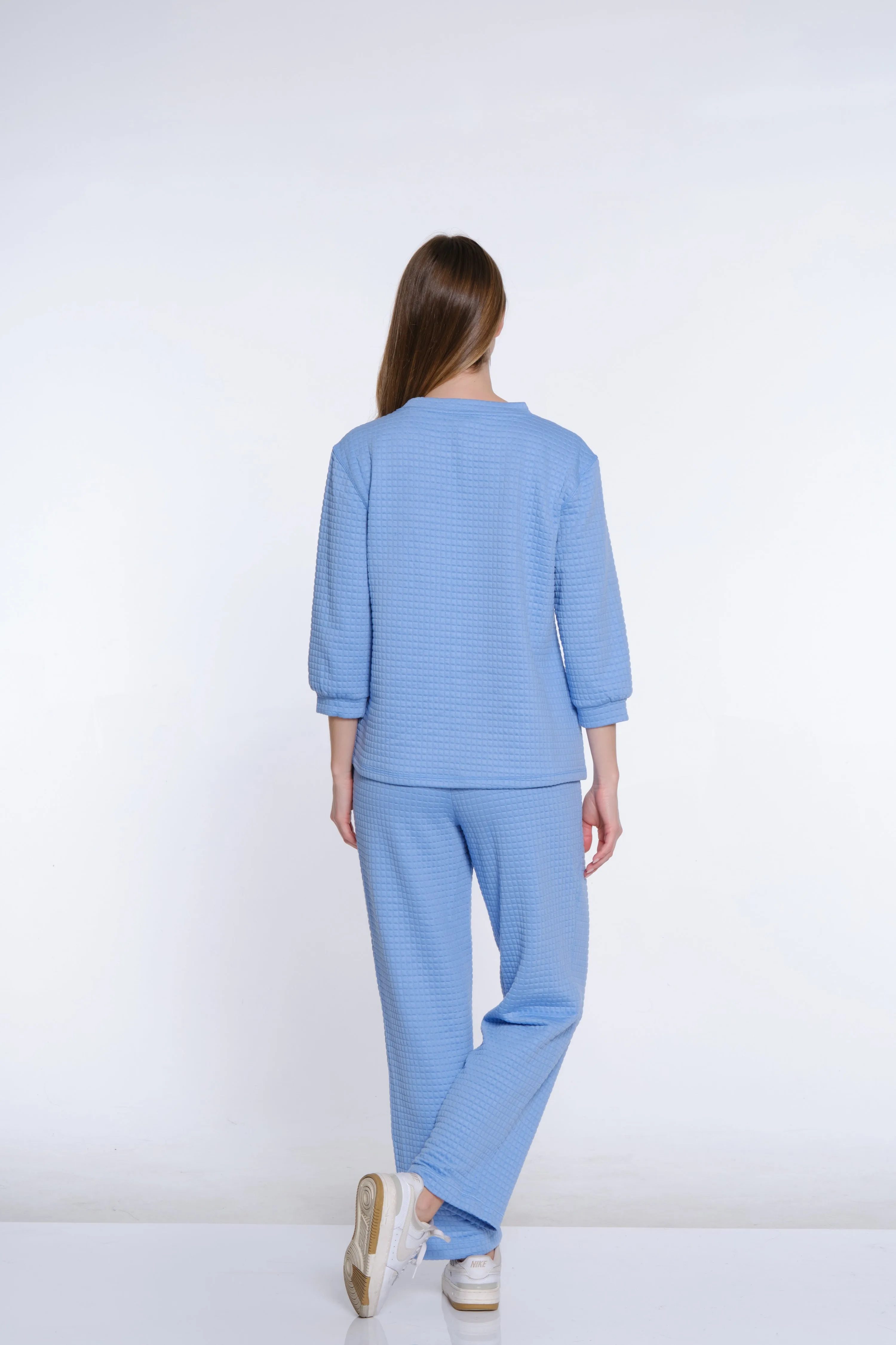 Jacquard Knit Ankle Pant - Women's - Cornflower sold by SlimSation product image thumbnail 3