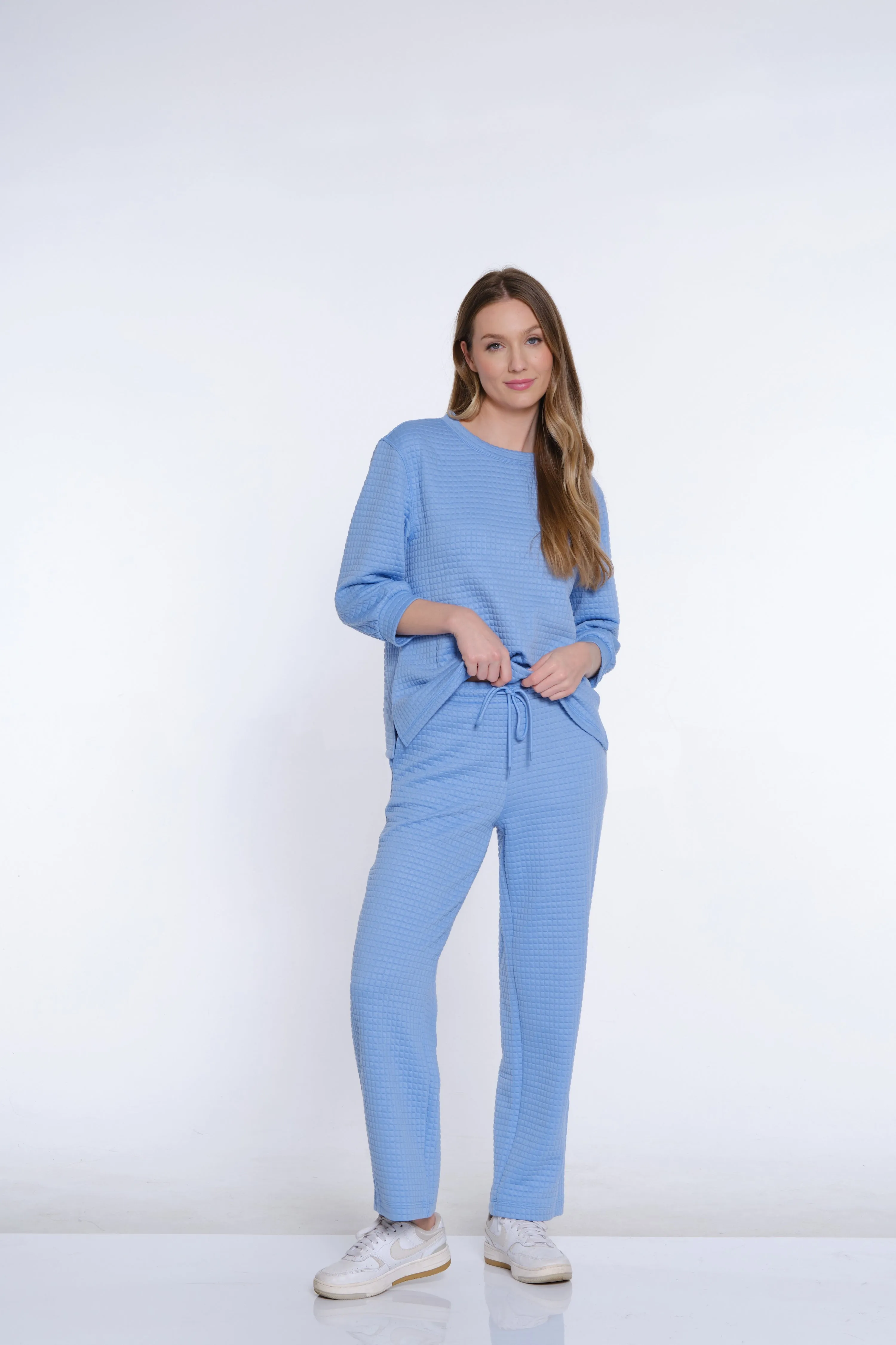 Jacquard Knit Ankle Pant - Women's - Cornflower sold by SlimSation product image thumbnail 4