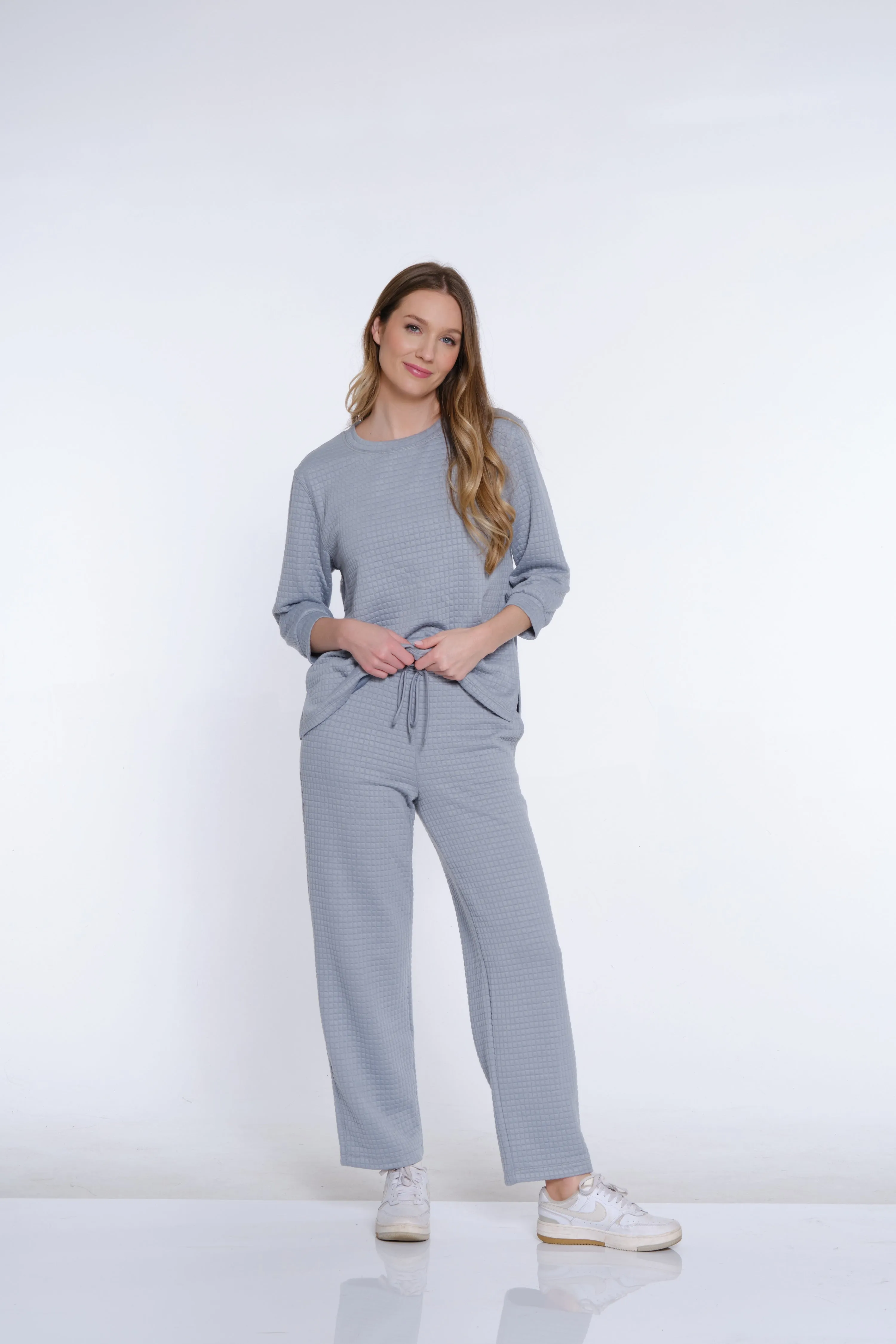 Jacquard Knit Ankle Pant - Women's - Sky Grey sold by SlimSation product image thumbnail 4