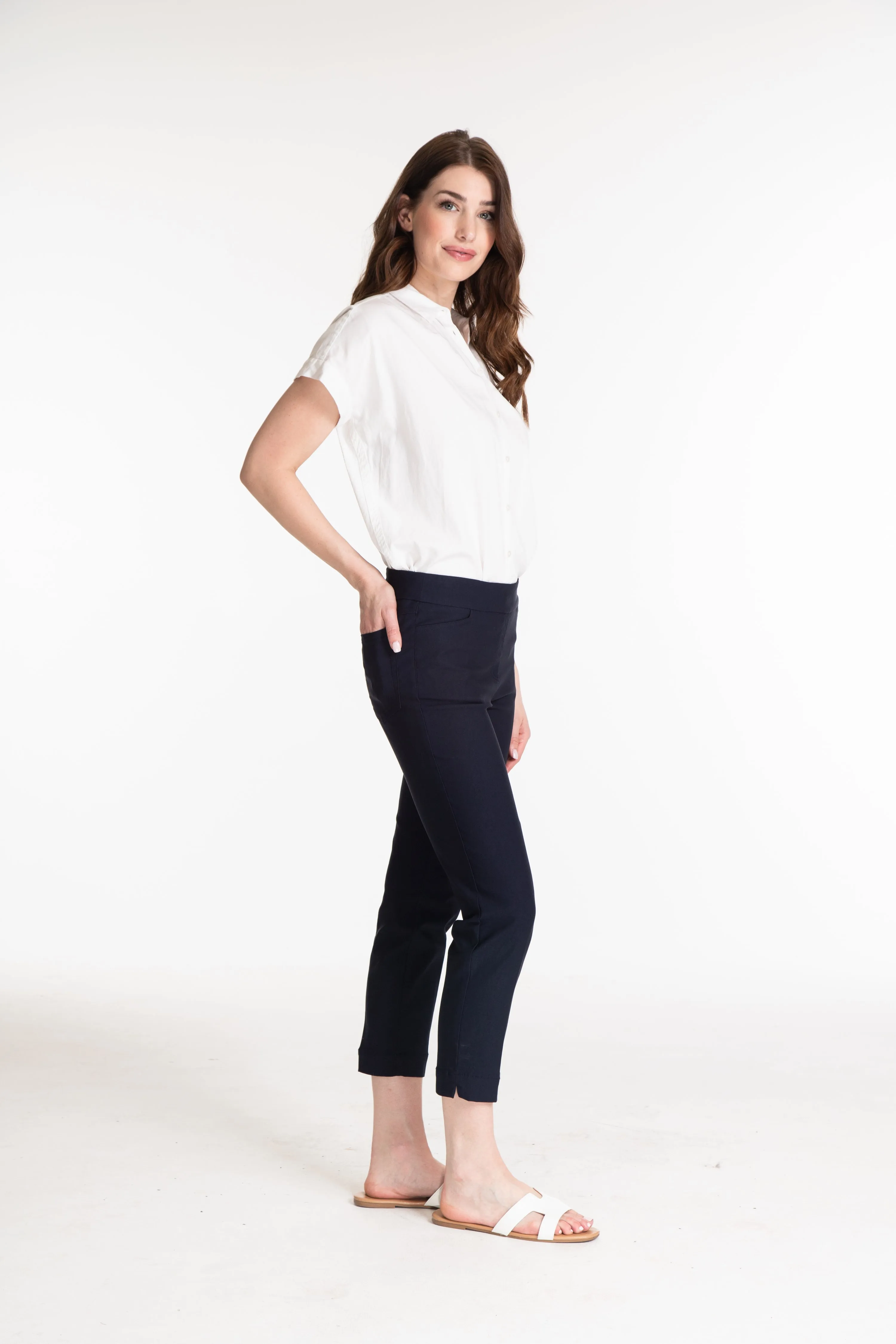 Plus Pull-On Crop Pant With Real Front & Back Pockets - Midnight sold by SlimSation product image thumbnail 5