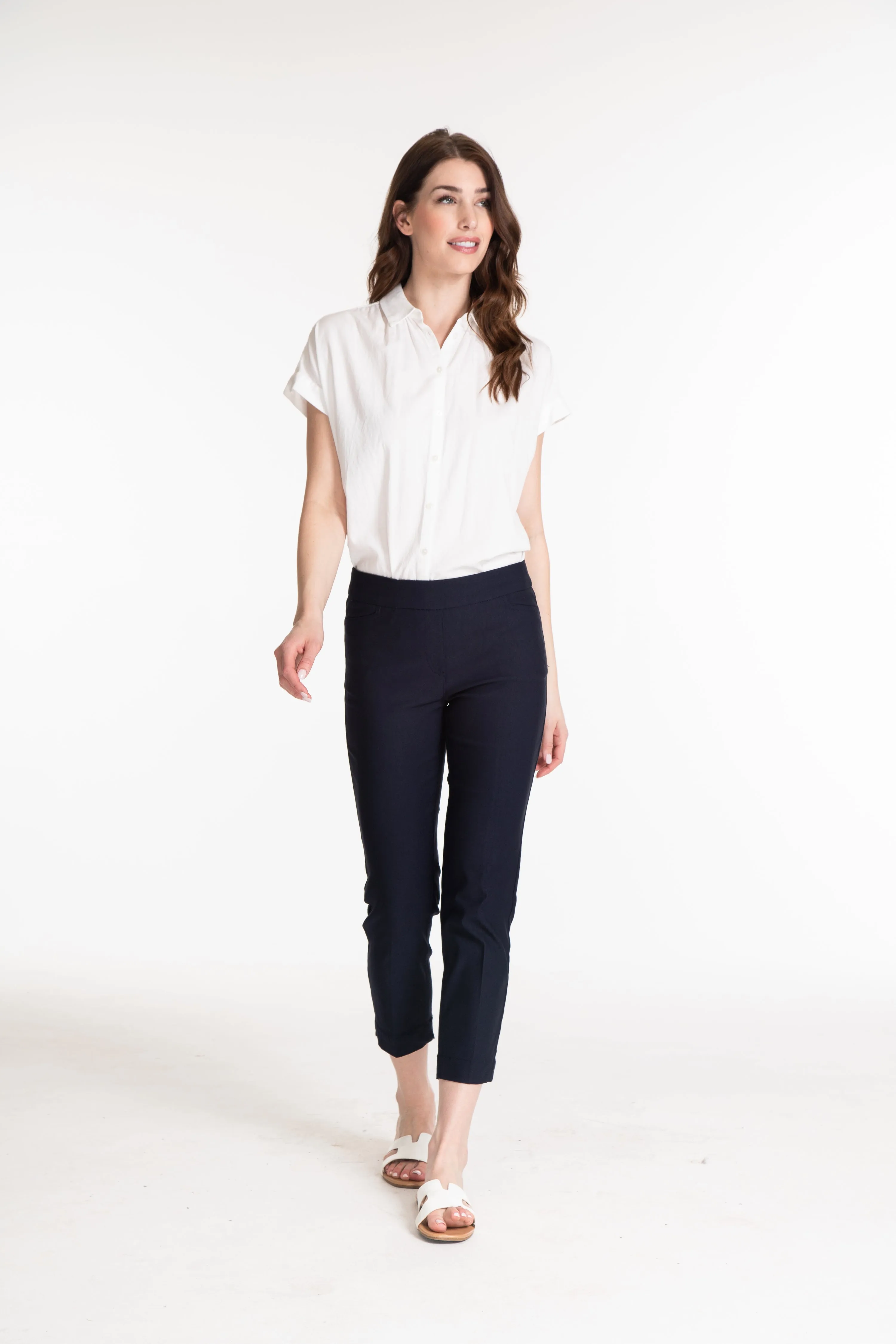Plus Pull-On Crop Pant With Real Front & Back Pockets - Midnight sold by SlimSation product image thumbnail 4