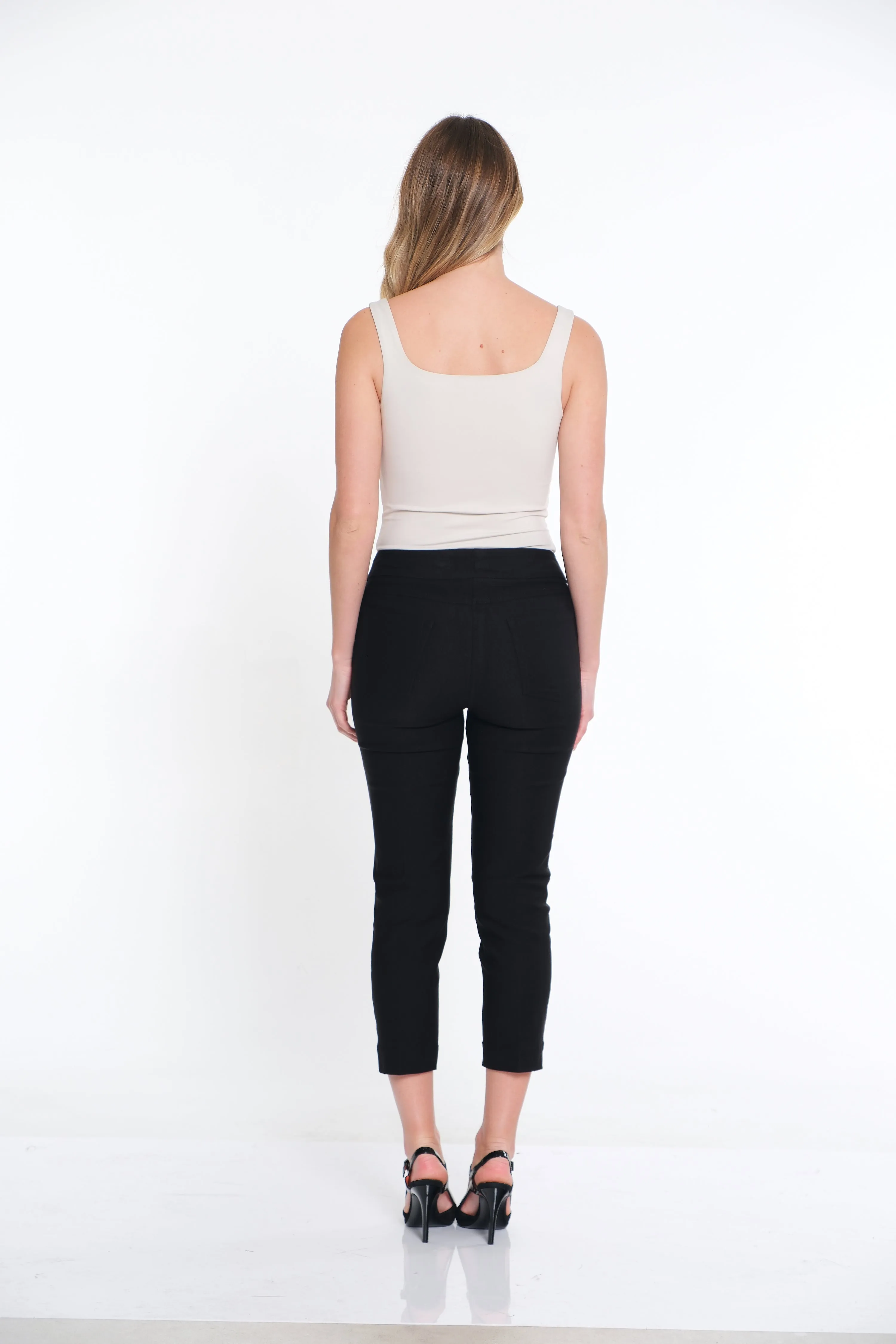 Pull-On Crop Pant With Real Front & Back Pockets - Black sold by SlimSation product image thumbnail 2