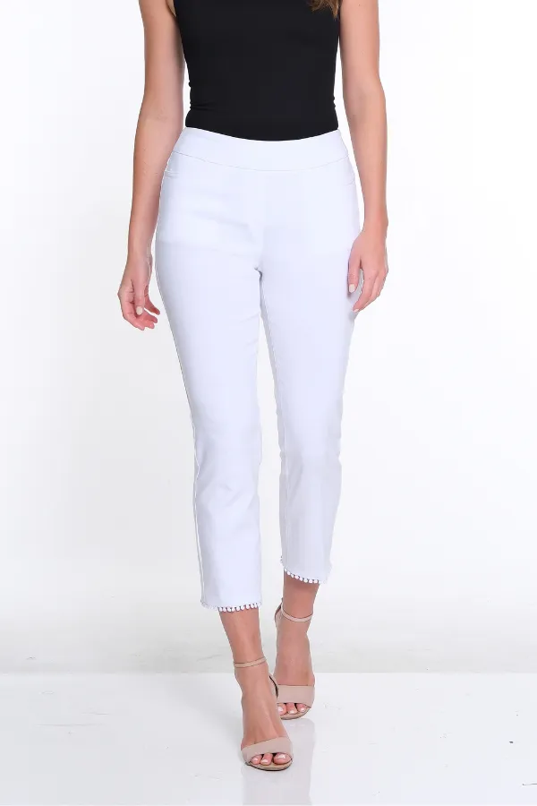 Denim Crop Pant - Petite - White sold by SlimSation