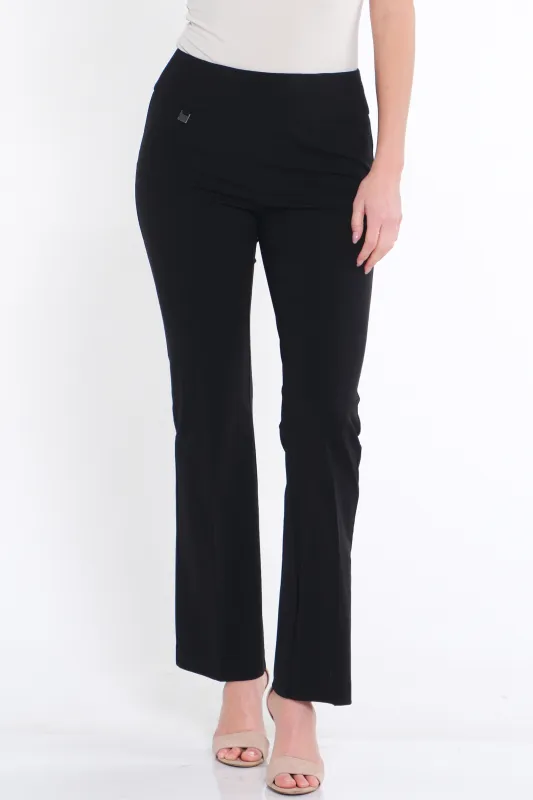 EASE-Y-FIT KNIT FLARE LEG PANT - Petite - Black sold by SlimSation