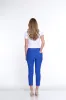Plus Size Pull-On Crop Pant With Real Front & Back Pockets - Bright Royal sold by SlimSation