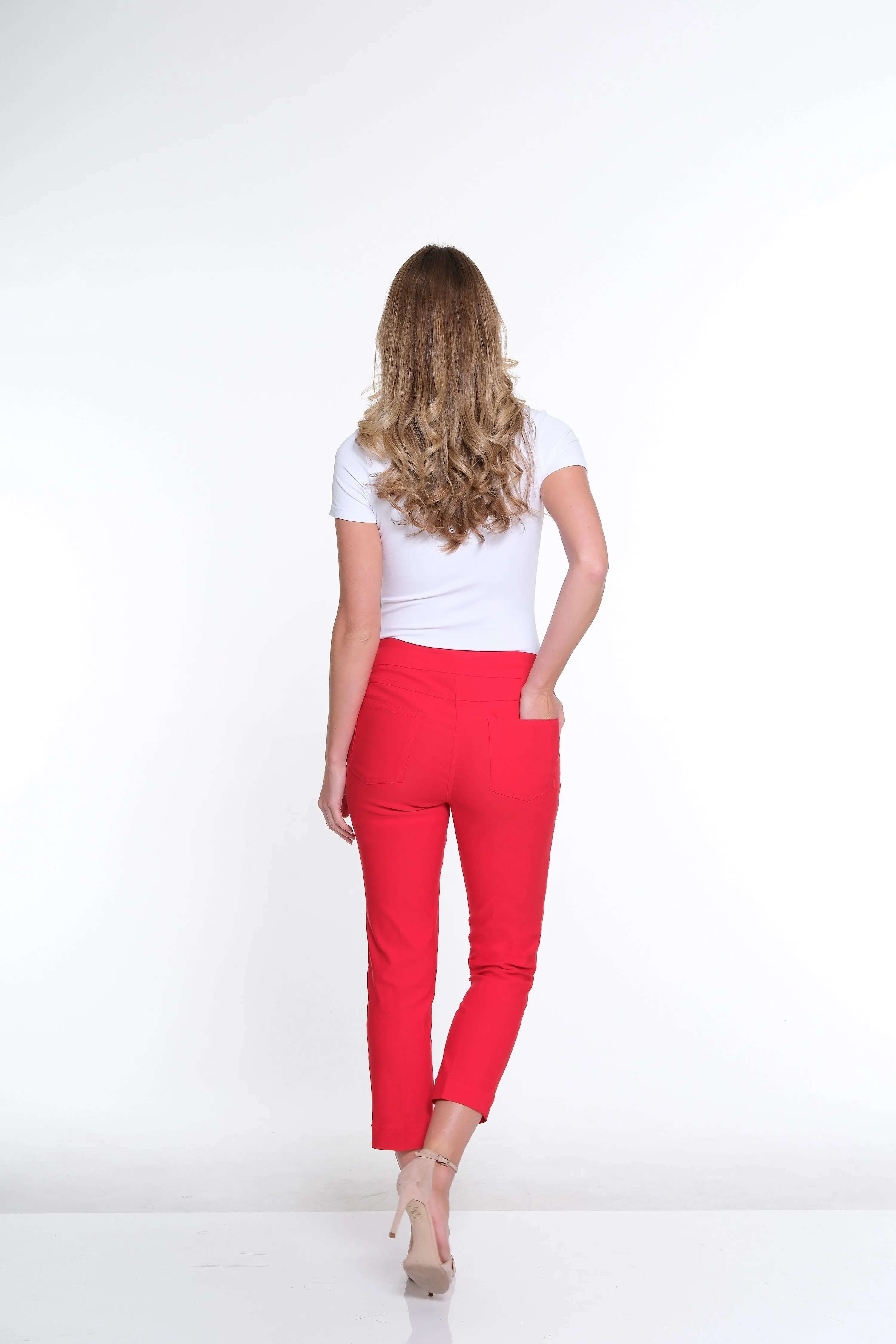 Plus Size Pull-On Crop Pant With Real Front & Back Pockets - Poppy sold by SlimSation product image thumbnail 4