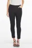 Petite Solid Fine Line Twill Ankle Pant - Black sold by SlimSation