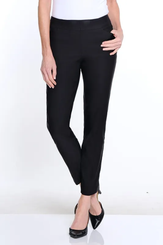 Thin Her Fine Line Twill Ankle Pant - Black sold by SlimSation